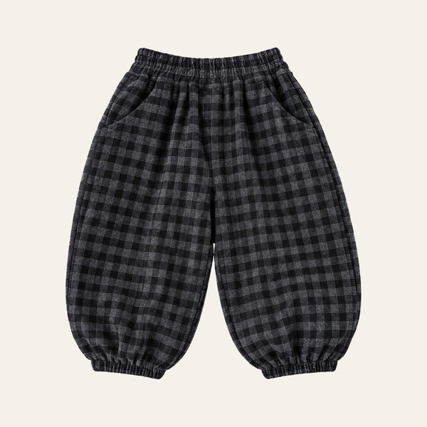 Balloon Jogger Pants in Large Check, front