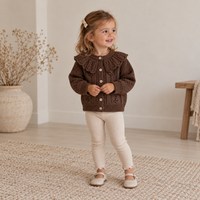 Cardigan Knit - Beige/Chocolate
