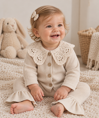 Little Lace Collar Set - Creme
