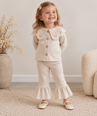 Little Lace Collar Set - Creme