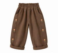 Flowery Trouser - Creme/Chocolate