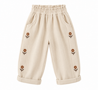 Flowery Trouser - Creme/Chocolate