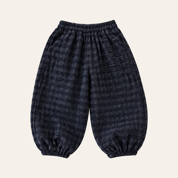 Balloon Jogger Pants in Small Check, front