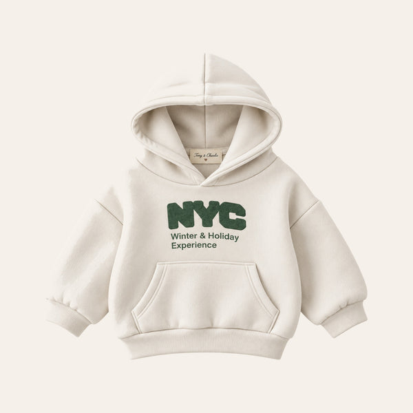 Big Apple Hoodie in White, front