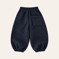 Balloon Jogger Pants in Textured Navy, back